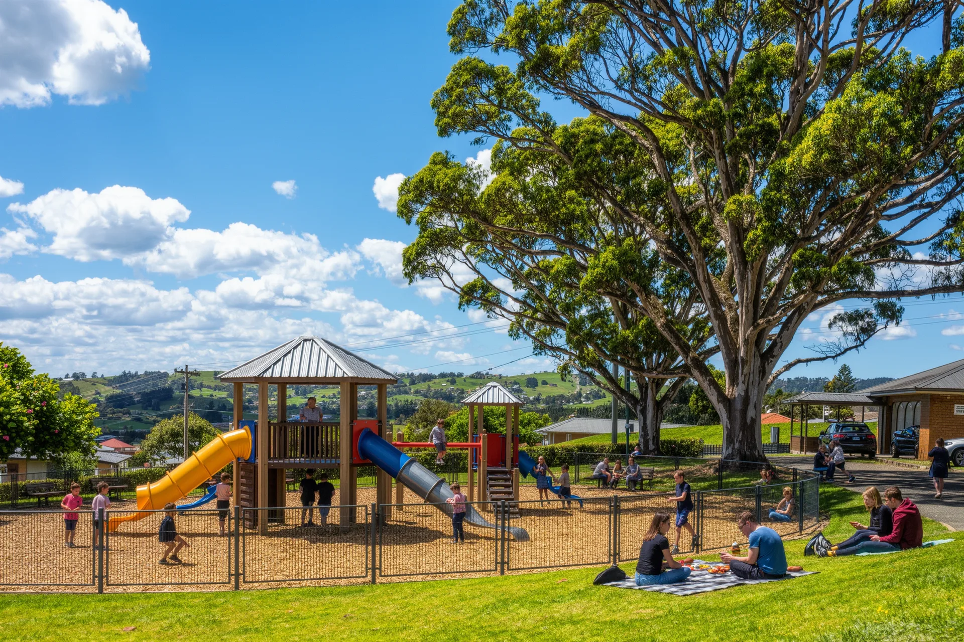 Community playground and family recreation area.